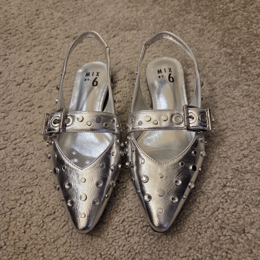 Mix No. 6 Silver Studded Women's Shoes
